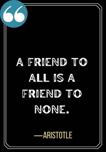 A friend to all is a friend to none. ―Aristotle, best confused quotes for clarity,