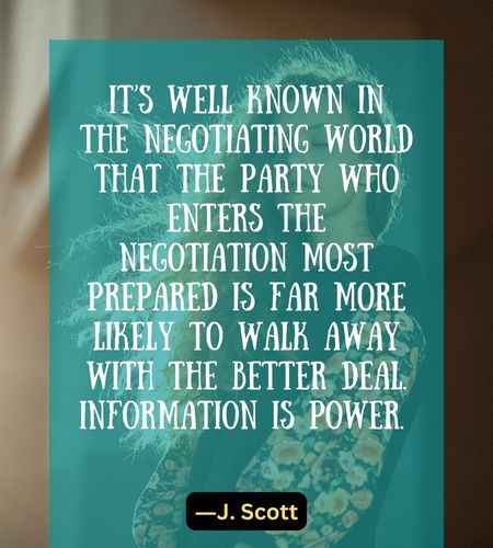 It’s well known in the negotiating world that the party who enters the negotiation most