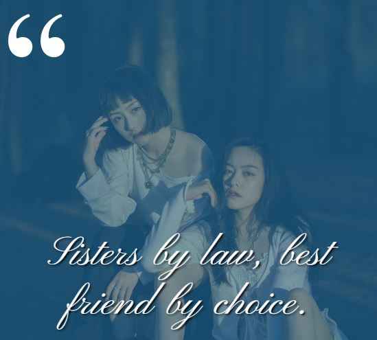 Sisters by law, best friend by choice. best sister-in-law quotes,