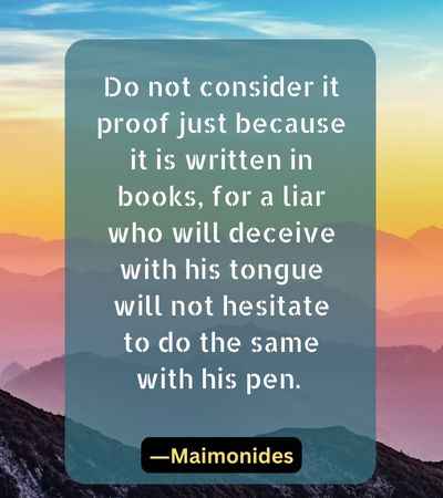 Do not consider it proof just because it is written in books,