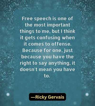 Free speech is one of the most important things to me, but I think it gets confusing when it comes to offense. Because for