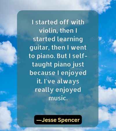 I started off with violin, then I started learning guitar, then I went to piano.
