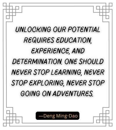 Unlocking our potential requires education, experience, and determination.