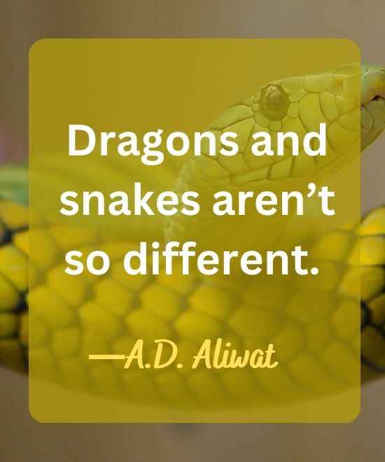 Dragons and snakes aren’t so different.-snake quotes