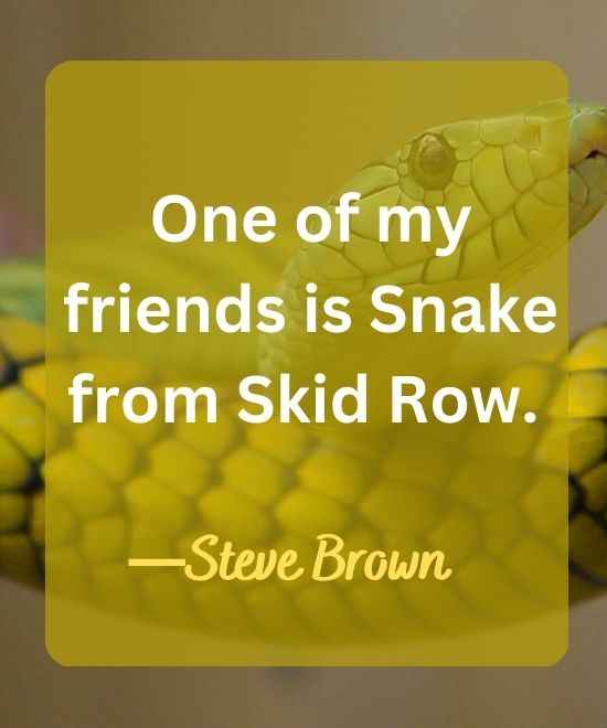 One of my friends is Snake from Skid Row.-snake quotes