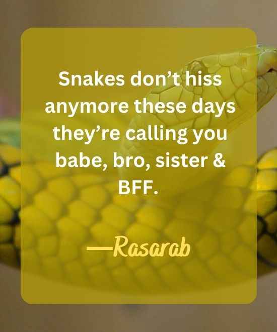 Snakes don’t hiss anymore these days they’re-snake quotes
